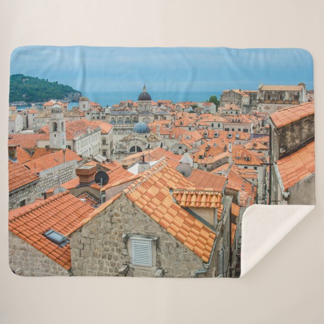 Dubrovnik city center sherpa blanket (Front (Horizontal))