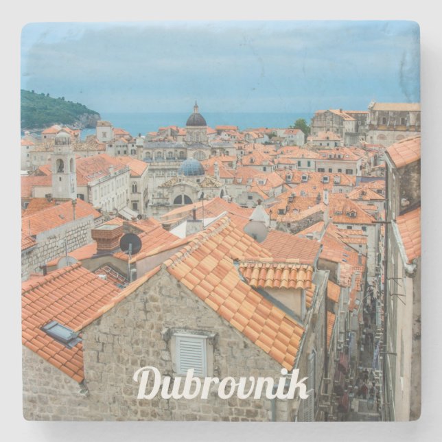 Dubrovnik city center stone coaster (Front)