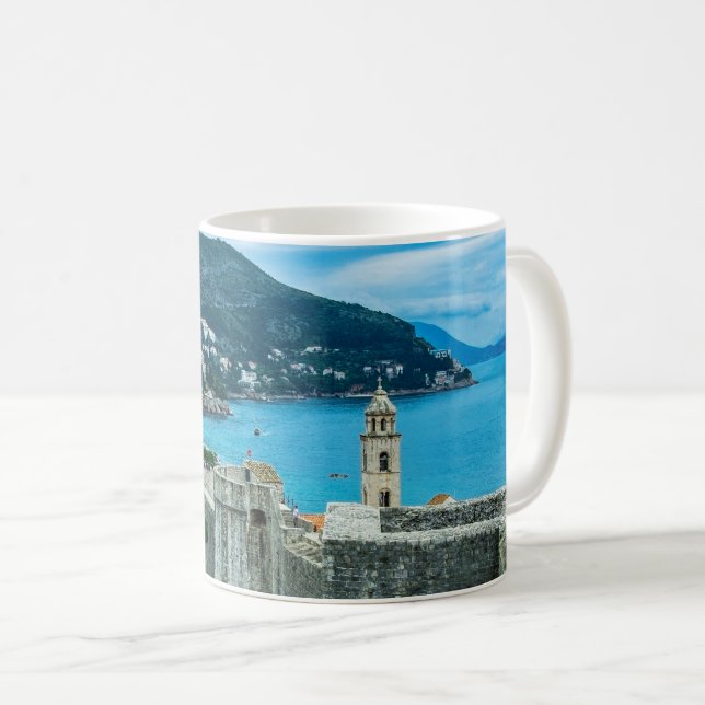 Dubrovnik city wall coffee mug (Front Right)
