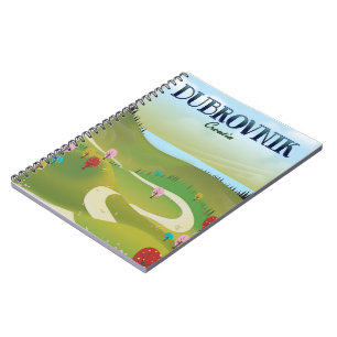 dubrovnik croatia landscape poster. notebook