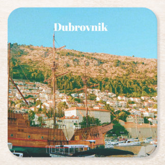 Dubrovnik - Croatia Square Paper Coaster