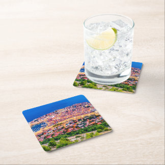 Dubrovnik Croatia Square Paper Coaster