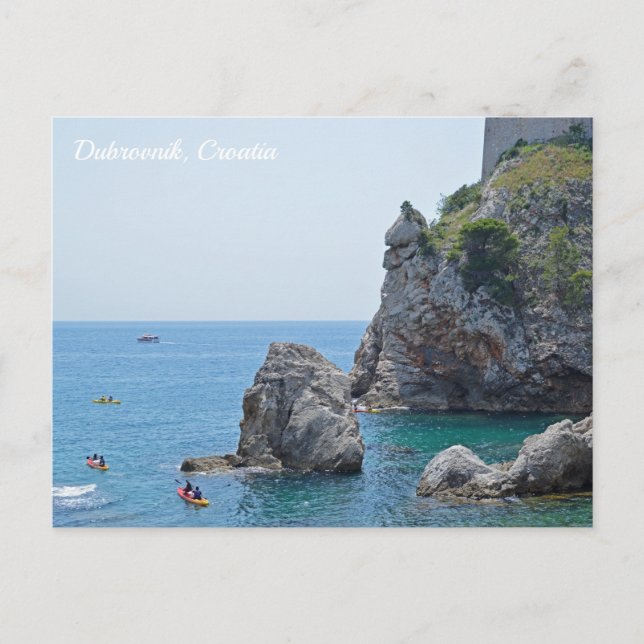 Dubrovnik Croatie Rocks Carte postale de vacances (Devant)