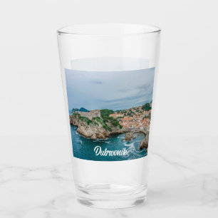 Dubrovnik harbor and city center glass