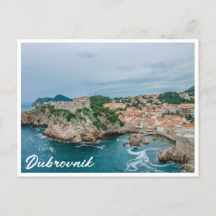 Dubrovnik harbour and city centre postcard