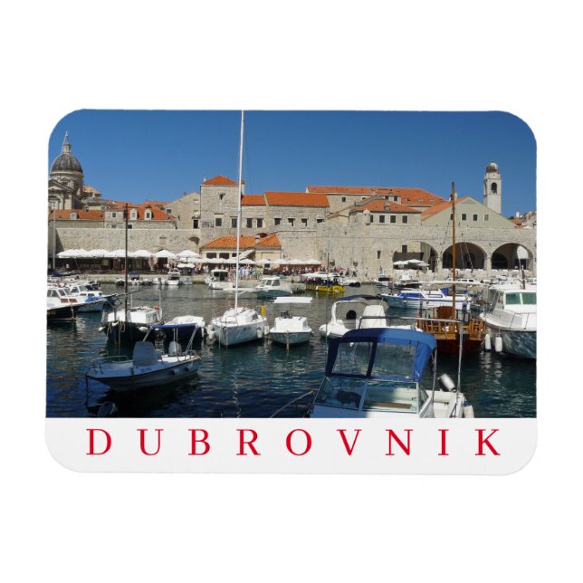 Dubrovnik harbour fridge magnet (Horizontal)