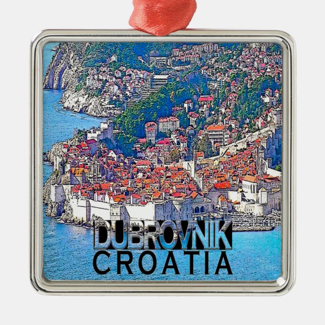 Dubrovnik Metal Ornament (Front)