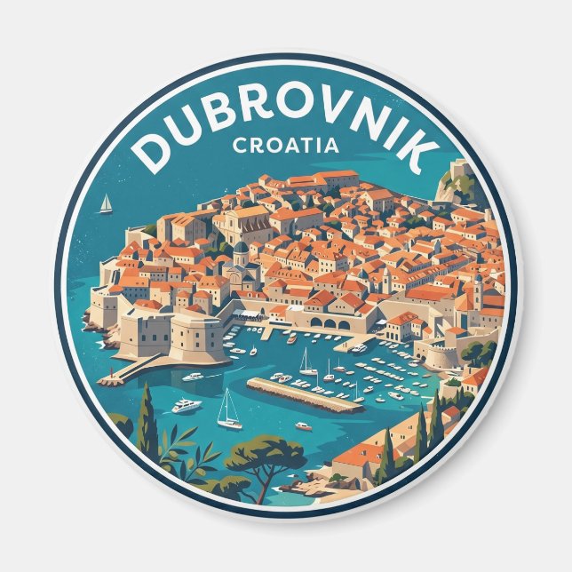 Dubrovnik Old Town Croatia Magnet (Front)