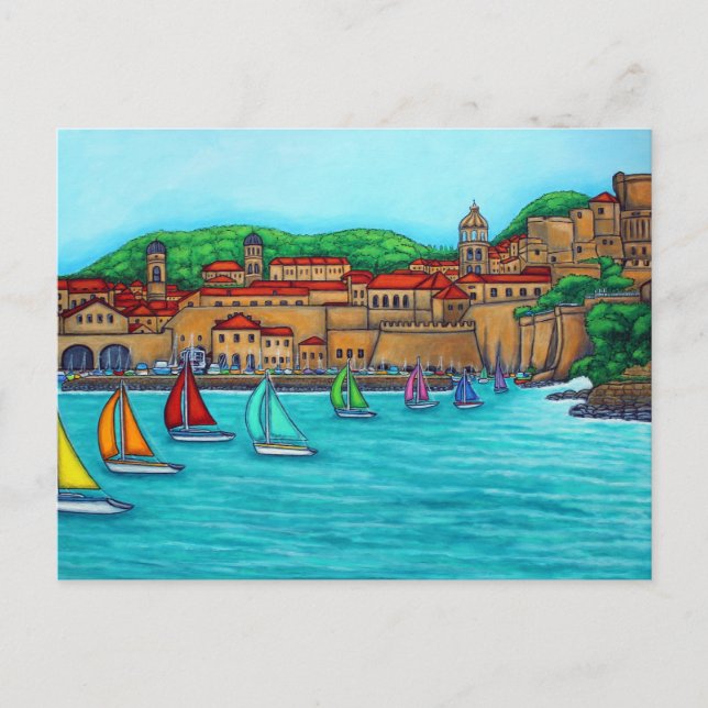 Dubrovnik Regatta by Lisa Lorenz Postcard (Front)