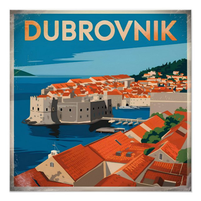 Dubrovnik vintage poster (Front)