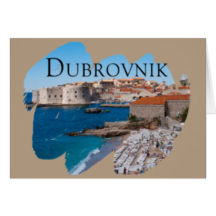 Dubrovnik : Vue sur la plage et la vieille ville
