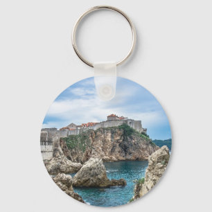 Dubrovnik walls view from sea keychain