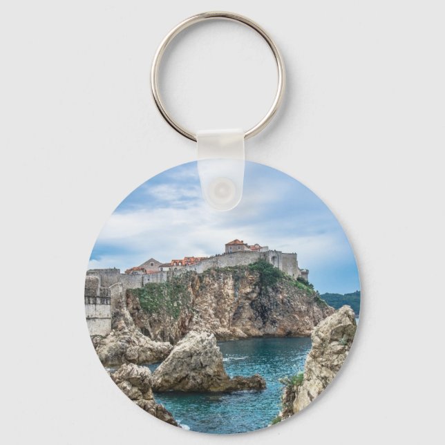 Dubrovnik walls view from sea keychain (Front)