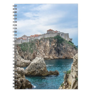 Dubrovnik walls view from sea notebook