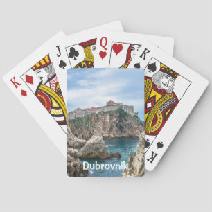 Dubrovnik walls view from sea playing cards