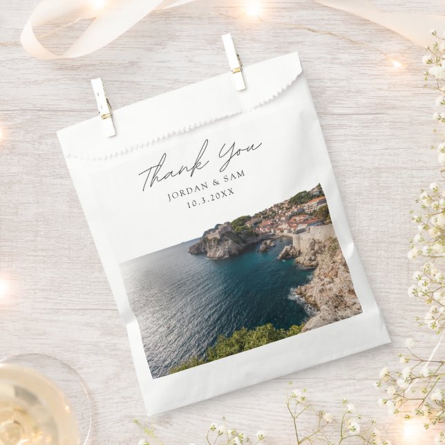 Dubrovnik Wedding Favour Croatian Thank You Photo Favour Bag (Clipped)