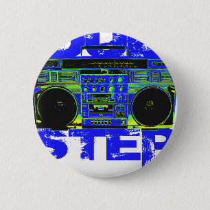 Dubstep Blue Boombox 2 Inch Round Button