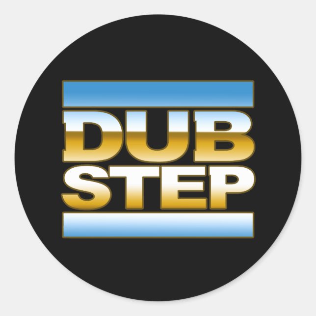 DUBSTEP chrome logo Classic Round Sticker (Front)