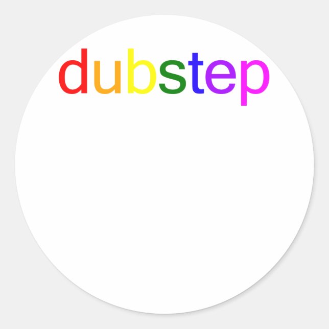 Dubstep Colour Spectrum Classic Round Sticker (Front)