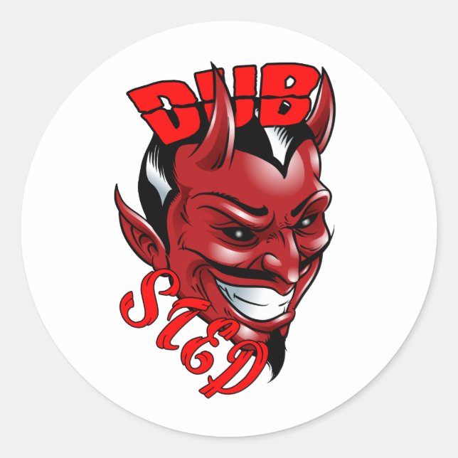 Dubstep Devil Classic Round Sticker (Front)