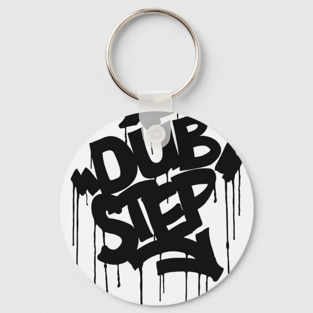Dubstep FatCap Black Keychain (Front)