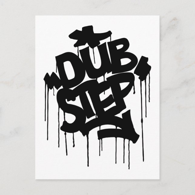 Dubstep FatCap Black Postcard (Front)