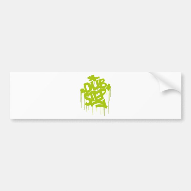 Dubstep FatCap Lime Bumper Sticker (Front)