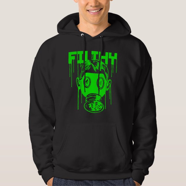 Dubstep Filthy Gas Mask Hoodie (Front)