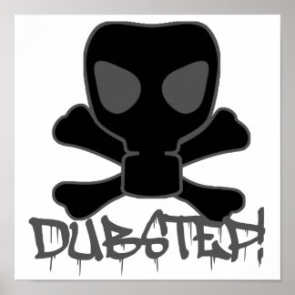 Dubstep Gas Mask Skull Poster