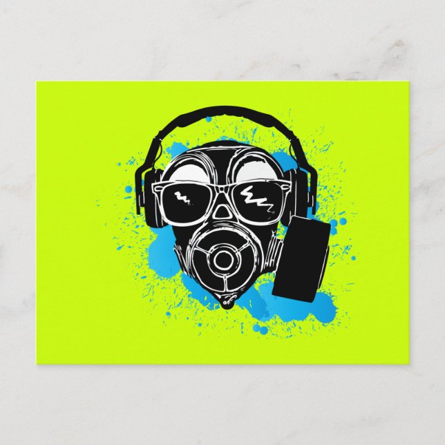 Dubstep Gasmask Postcard (Front)