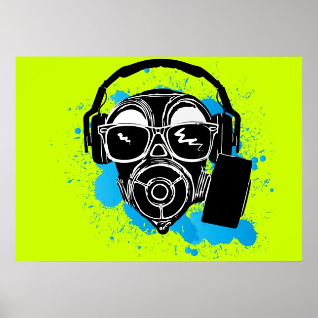 Dubstep Gasmask Poster (Front)
