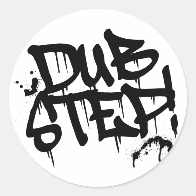 Dubstep Graffiti Style Classic Round Sticker (Front)