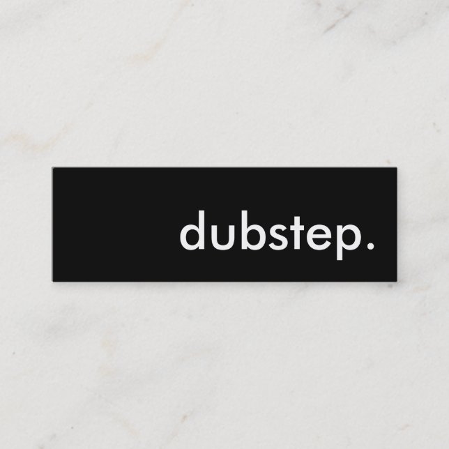 dubstep. mini business card (Front)