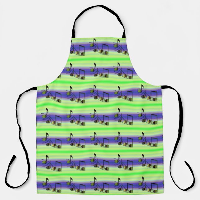 Dubstep Notes All-Over Print Apron (Front)