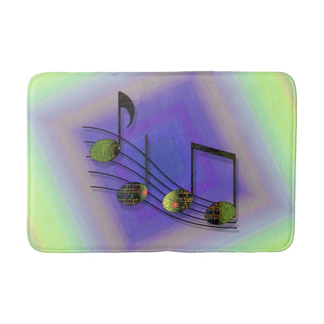 Dubstep Notes Bath Mat (Front)