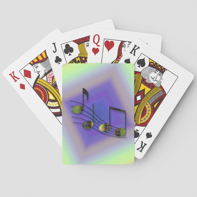 Dubstep Notes Classic Playing Cards (Back)