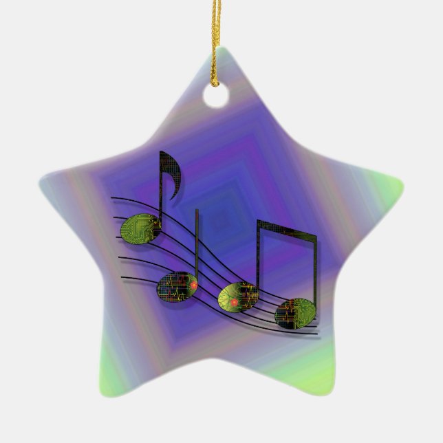 Dubstep Notes Ornament (Front)
