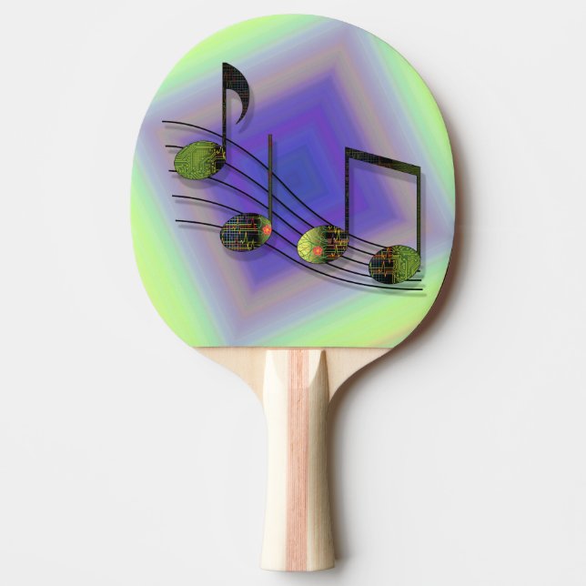 Dubstep Notes Ping Pong Paddle (Front)