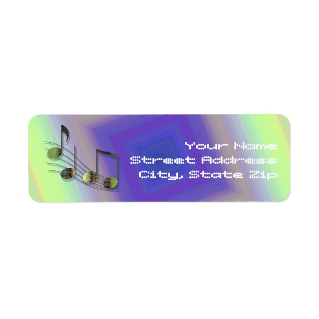Dubstep Notes Return Address Label (Front)