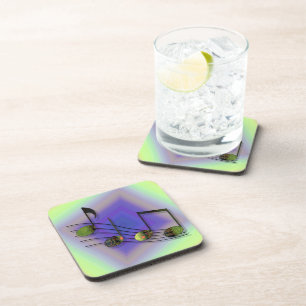 Dubstep Notes Square Coaster