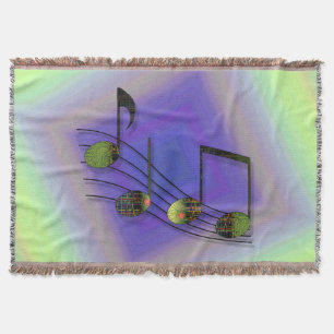 Dubstep Notes Throw Blanket