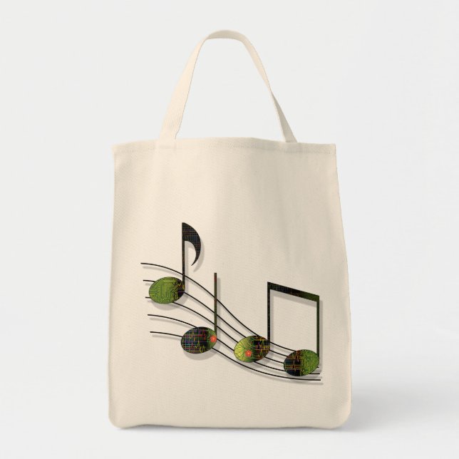 Dubstep Notes Tote Bag (Front)