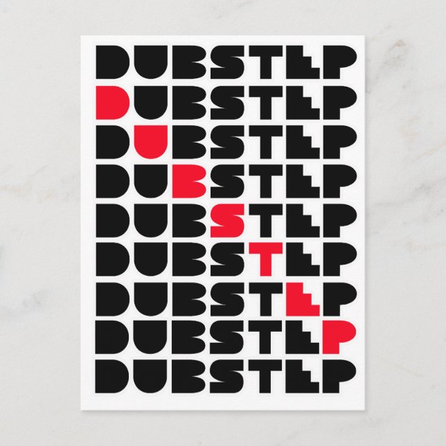 Dubstep WALL girls guys Dubstep music Postcard (Front)