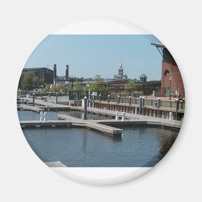 Dubuque, Iowa Ice Harbour, Mississippi River Magnet (Front)