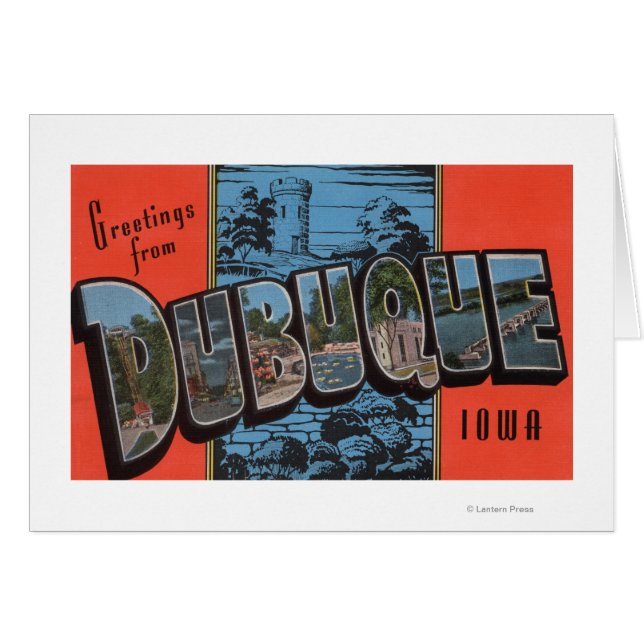 Dubuque, IowaScènes de grandes lettresDubuque, IA (Devant horizontal)