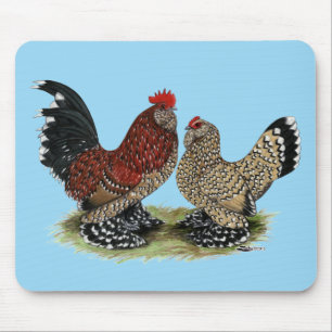 D'Uccle Bantams:  Mille Fleur Mouse Pad