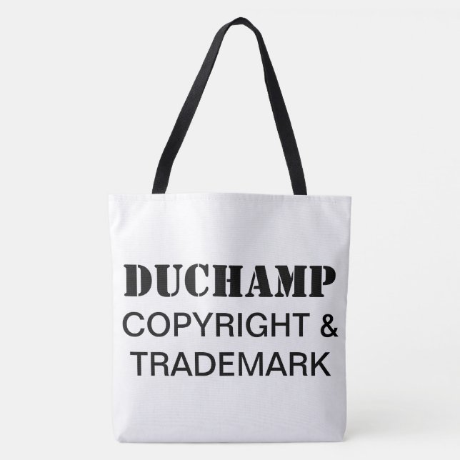 Duchamp, Copyright & Trademark Tote Bag (Front)