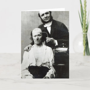 Duchenne de Boulogne with a 'victim patient' Card
