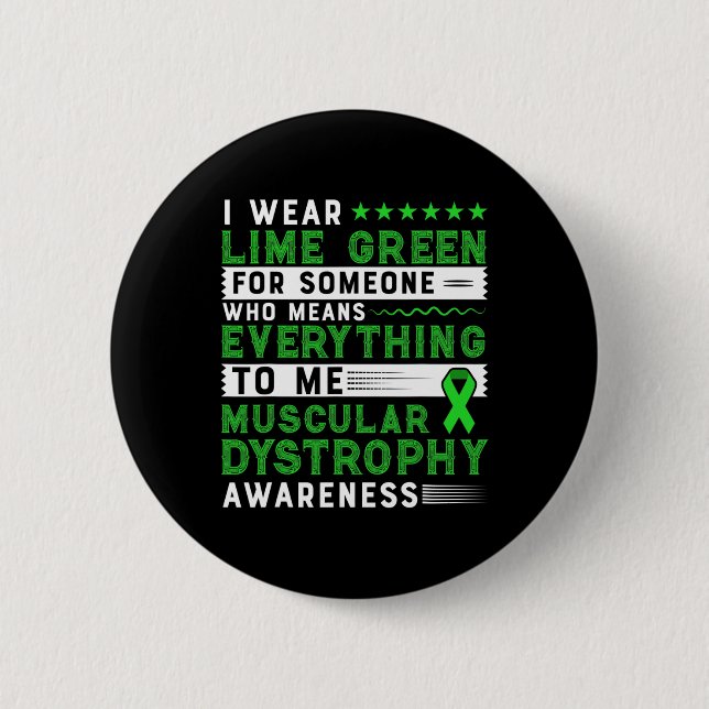 Duchenne Muscular Dystrophy Awareness 2 Inch Round Button (Front)