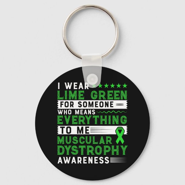Duchenne Muscular Dystrophy Awareness Keychain (Front)